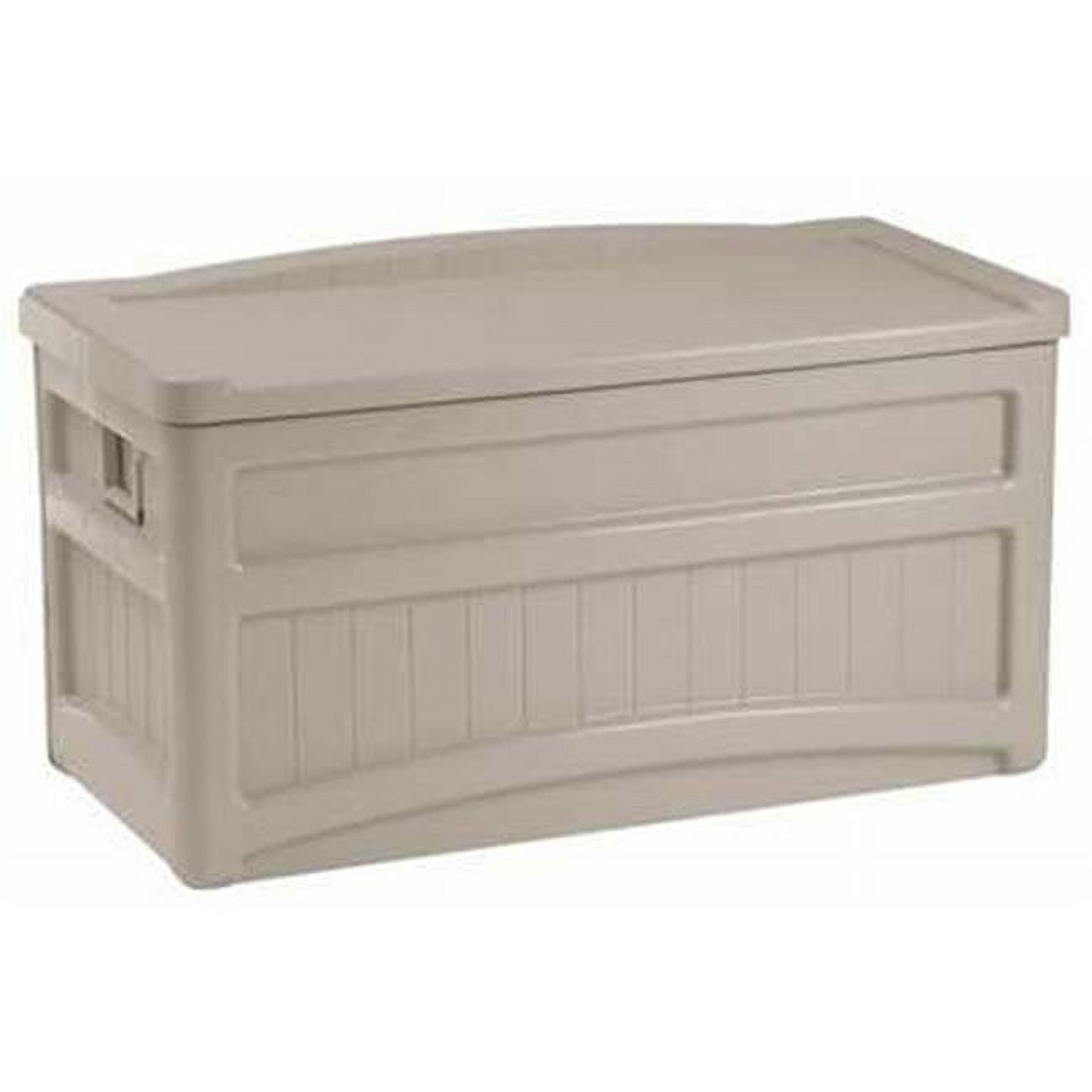 Suncast Durable 73 Gallon Resin Deck Box, Taupe