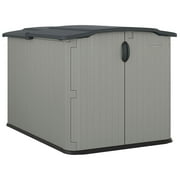 Suncast Durable Resin Horizontal Storage Shed with Floor Kit 4 ft x 6 ft x 4 ft, Multicolor