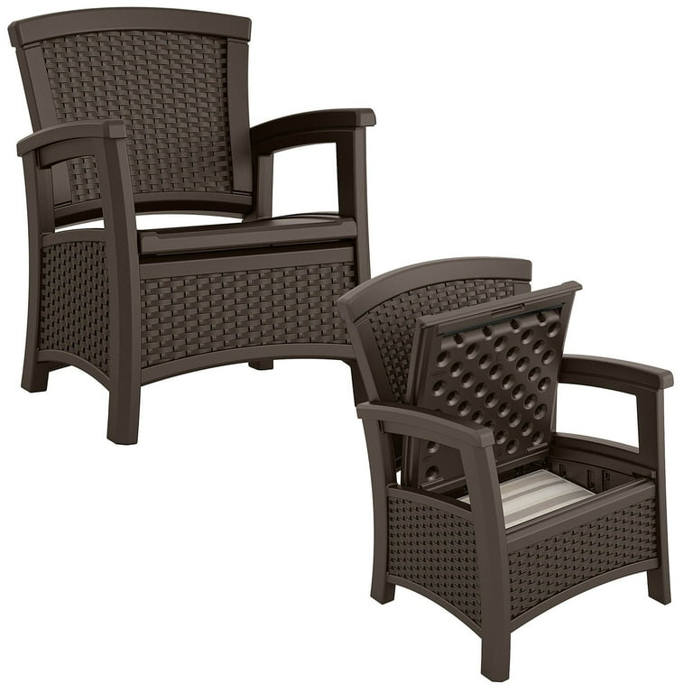Elements resin outdoor lounge chair with storage sales