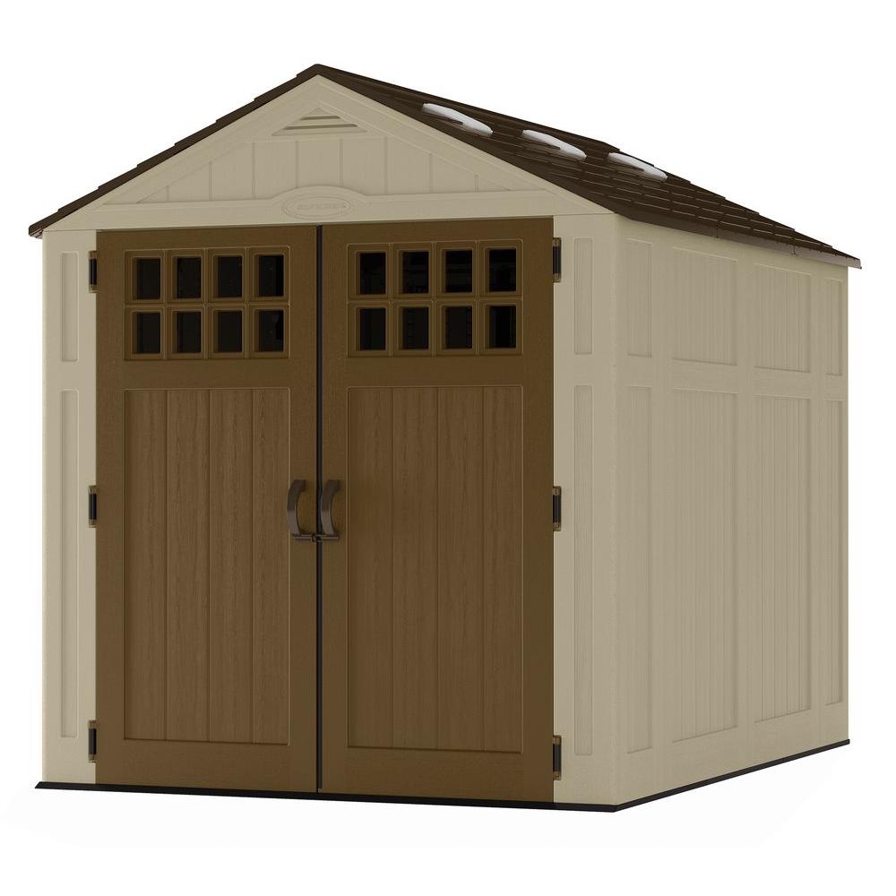 Suncast Everett 6 ft. 2.75 in. x 8 ft. 1.75 in. Resin Storage Shed - image 1 of 4