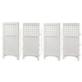 thumbnail image 1 of Suncast FS4423D Outdoor Patio 4 Panel Screen Enclosure Gated Fence, Plastic, White, 44 in H x 24 in D, 1 of 9