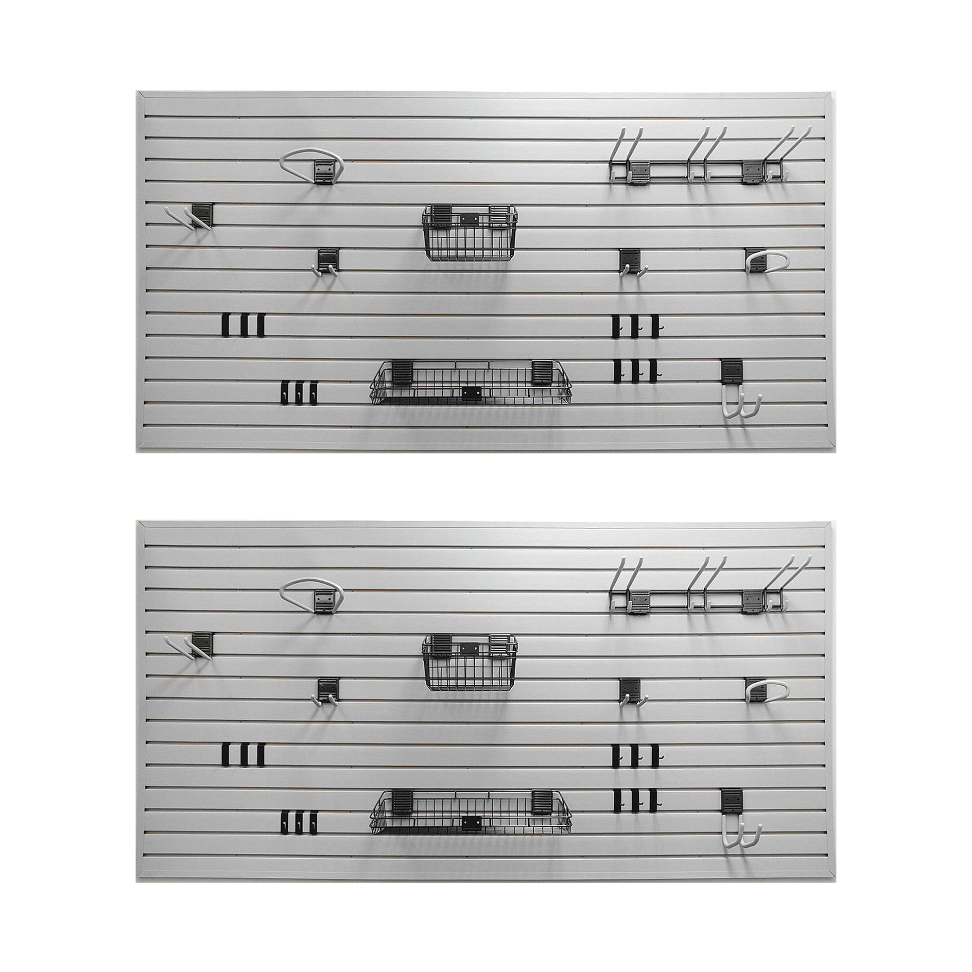 Suncast Handiwall 4 x 8 Feet Organization Slat Wall Hanging Starter Kit