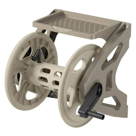 Suncast Handler Taupe 200 feet of 0.63-inch Standard Vinyl Hose Wall-Mounted Hose Reel