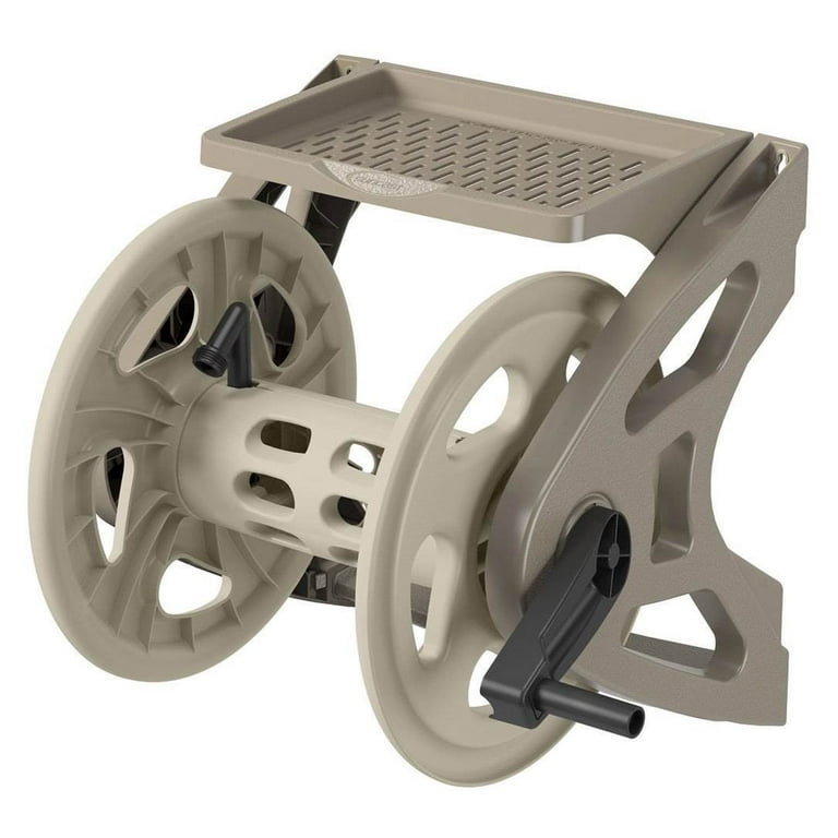 Suncast Hose Handler 200 ft. Taupe Retractable Wall Mounted Hose Reel