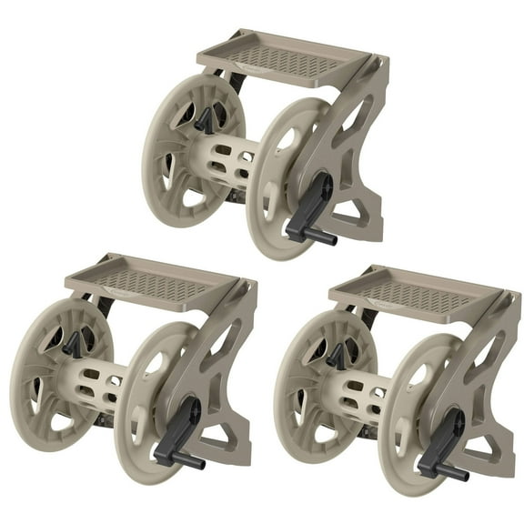 Suncast Handler 200ft. Plastic Wall-Mounted Garden Hose Reel (3 Pack)