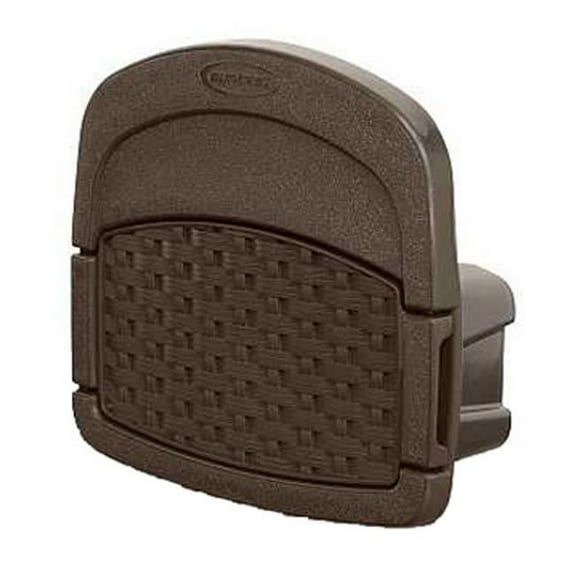 Suncast Hangout 150 Foot Resin Wicker Mounted Garden Storage Hose Reel, Brown