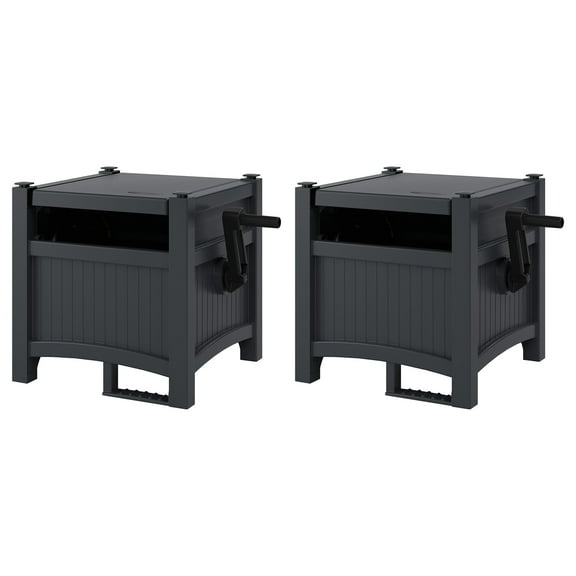 Suncast Hideaway Garden Hose Reel for 5/8" Hoses, Cyberspace (2 Pack)