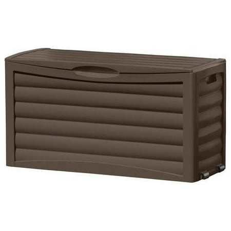 Suncast Horizontal 63-Gallon Resin Outdoor Portable Wheeled Deck Storage Box