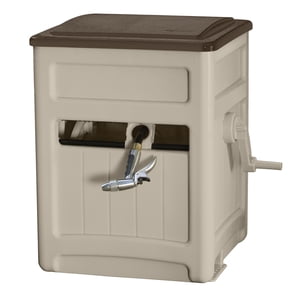 Suncast Hose Hideaway 225ft Reel with Storage Bin, Bronze