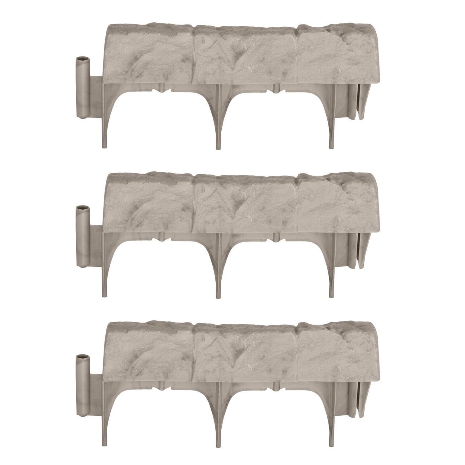 Suncast 1.75'' H x 5.75'' W Gray Resin Lawn Edging (Set of 30)