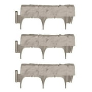 Suncast Landscape Border Decorative Natural Stone Edging, 12" Sections 30 Pack