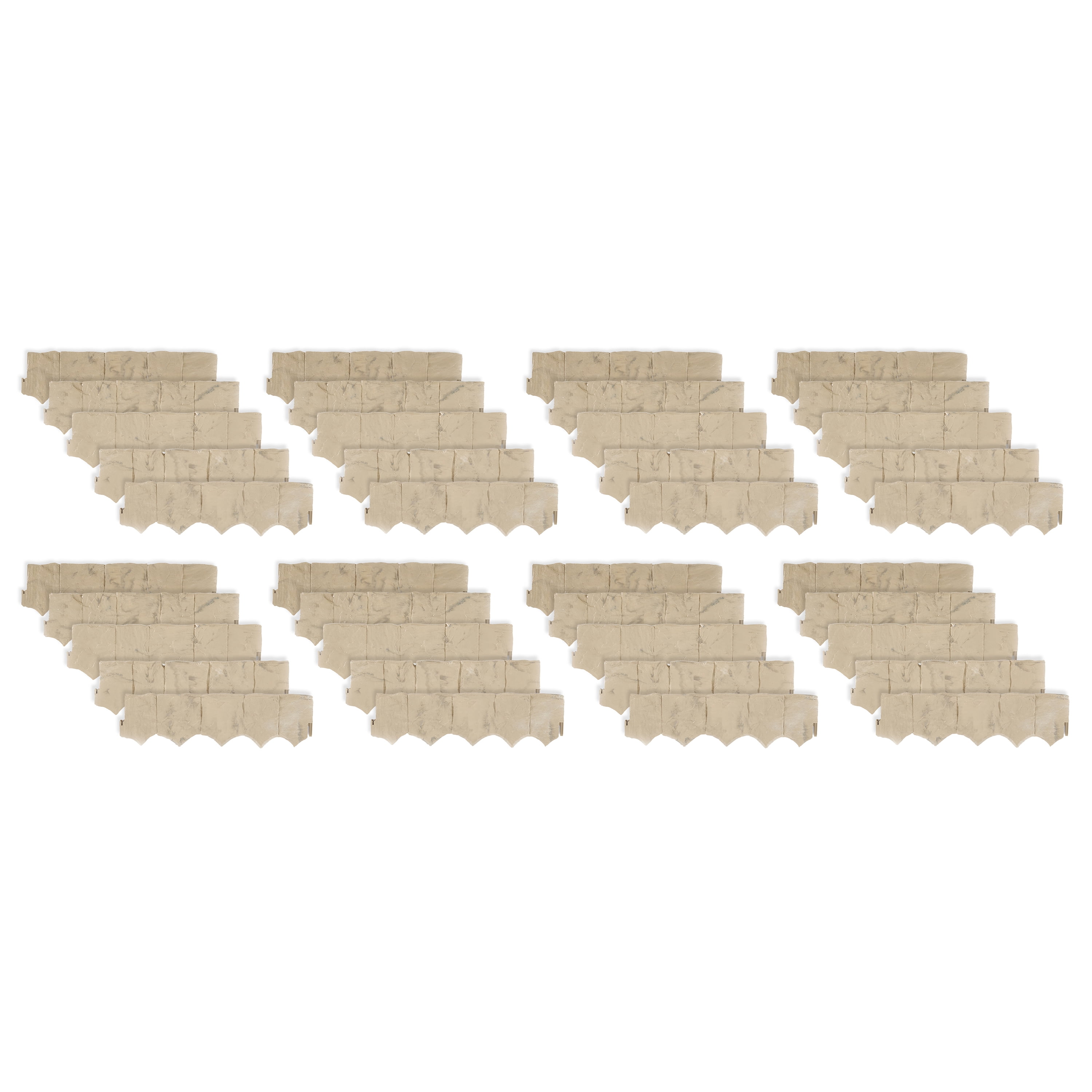 Natural Rock Beige Plastic Outdoor Edging Kit, 40 Pack