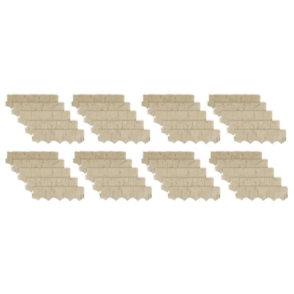 Suncast Landscape Design Border Decor Natural Rock Plastic Edging (40 Pack)