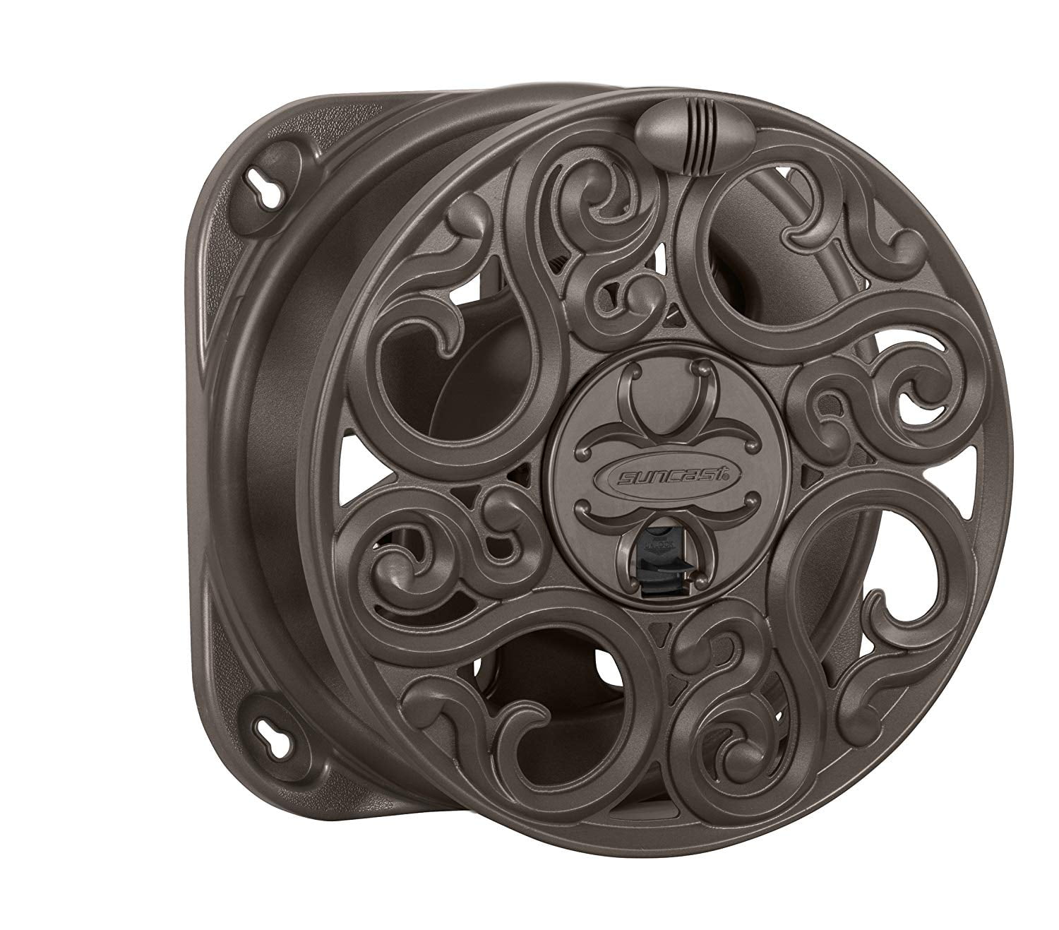 Bronze Decorative Wall Mount Hose Reel with Scroll Design
