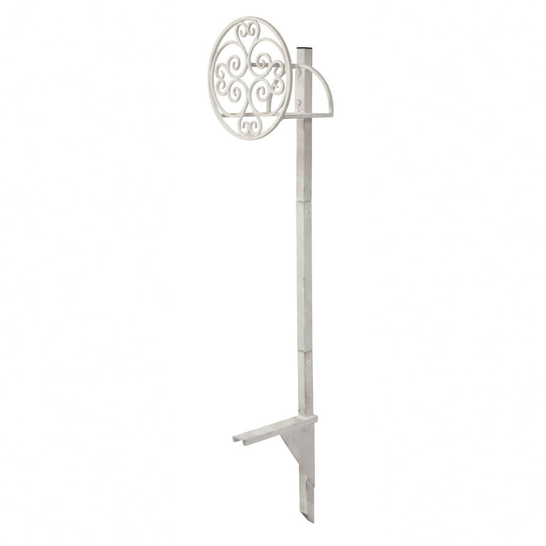 Suncast Medallion 100 ft. White In Ground Hose Hanger Suncast Medallion 100 ft. White In Ground Hose Hanger