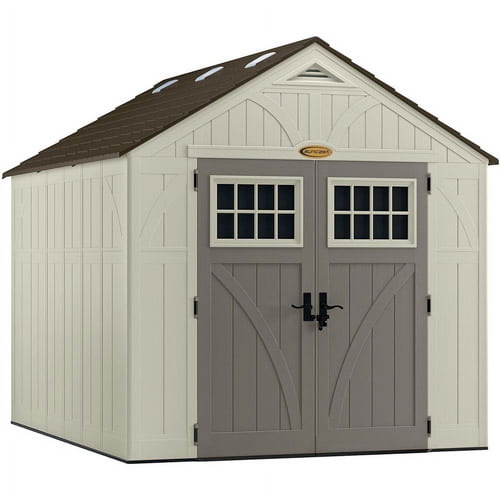 Suncast Metal and Resin Storage Shed, Vanilla, 8ft x 10ft - image 1 of 14