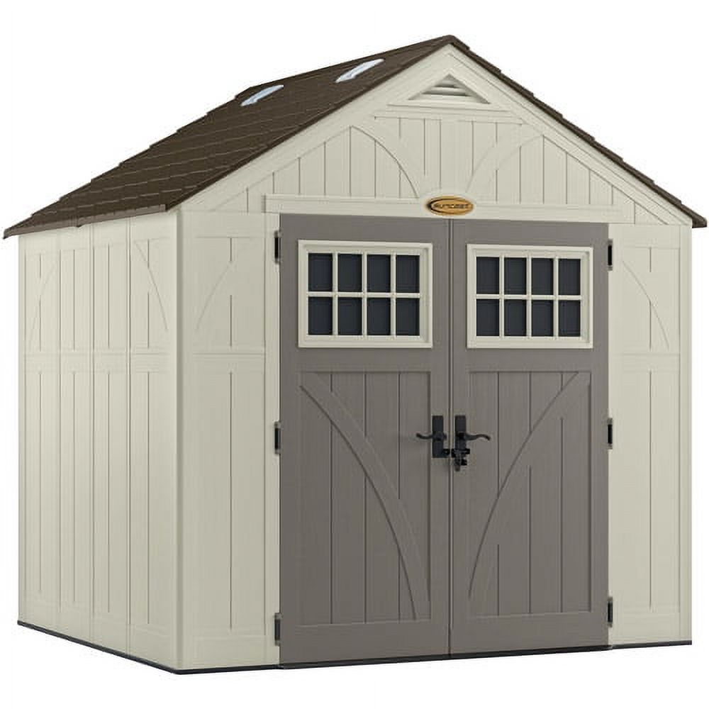 Suncast Metal and Resin Storage Shed, Vanilla, 8ft x 7ft - image 1 of 14