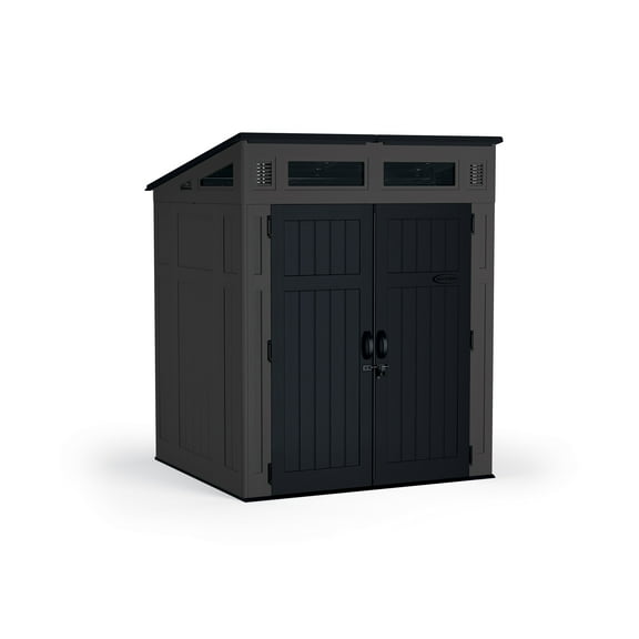 Suncast Modern Resin Storage Shed, Grey, 79.5 in D x 90 in H x 67 in W