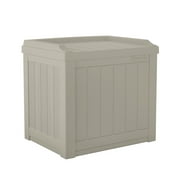 Suncast 22-Gal. Weather-Resistant Resin Outdoor Storage Deck Box and Bench, Light Taupe