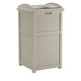 thumbnail image 1 of Suncast Resin Hideaway Outdoor Trash Can with Latching Lid, Taupe, 1 of 9