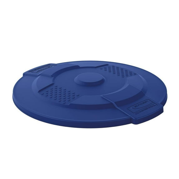 Suncast Plastic Utility Trash Lid - 44 Gallon Blue