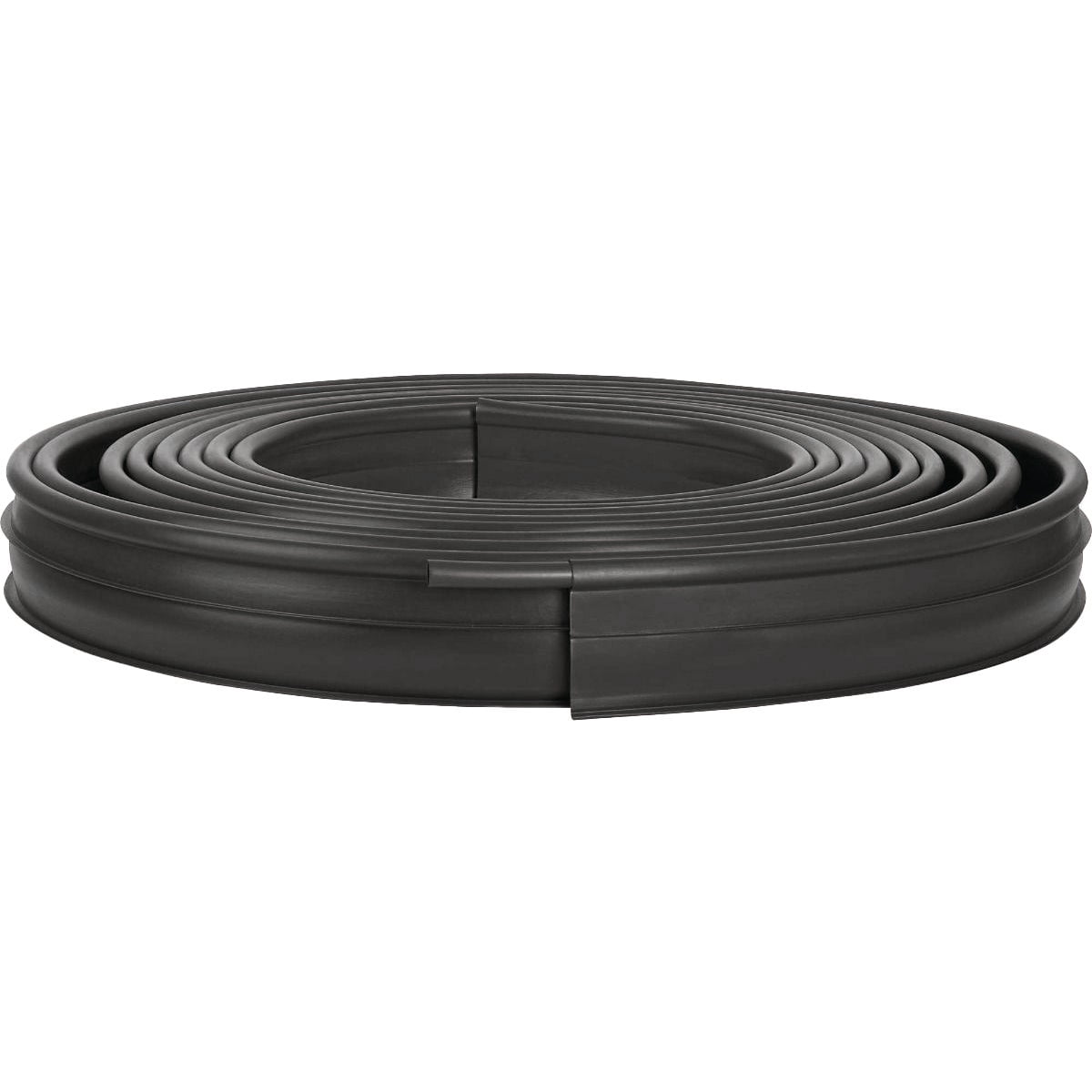 Suncast Professional Landscape Edging Roll with Double Ridge Design, Flexible 60-Foot Coil for Gardens, Flower Beds, and Pathways, Black, Made in the USA