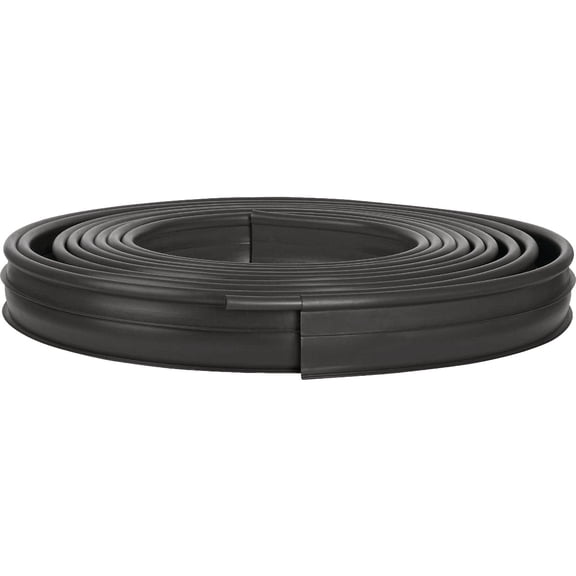 Suncast Professional Landscape Edging Roll with Double Ridge Design, Flexible 60-Foot Coil for Gardens, Flower Beds, and Pathways, Black, Made in the USA