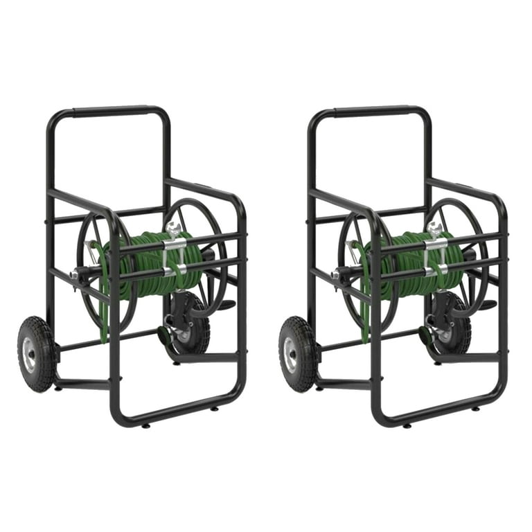 Suncast Professional Portable 200' Garden Hose Reel Cart w/Wheels (2 Pack)