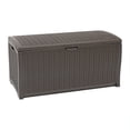 thumbnail image 1 of Suncast Resin 99-Gal Capacity Deck Box, Patio, Mocha Brown,  DBW9200 52 in D x 27.5 in H x 27.6 in W, 1 of 9