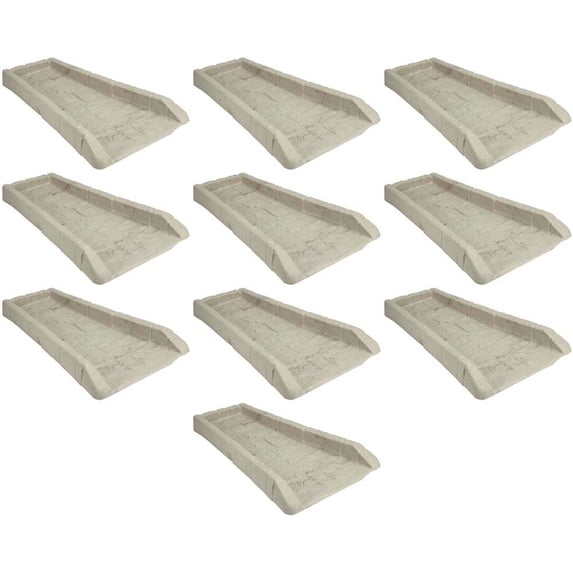 Suncast SB24 Decorative Rain Gutter Downspout Splash Block, 10 Pack, Taupe