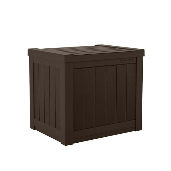 Suncast 22-Gal. Weather-Resistant Resin Outdoor Storage Deck Box and Bench, Java Brown