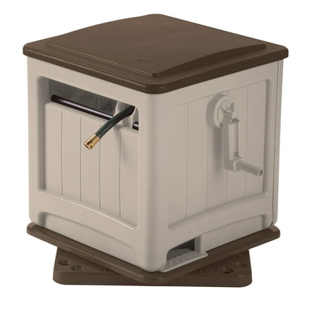 Suncast SSM200B 225' Capacity Hideaway Swivel Hose Reel for 5/8" Hoses, Taupe