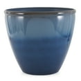 thumbnail image 1 of Suncast Seneca 16" Ombre Decorative Durable Resin Planter, Blue/Brown, 1 of 10