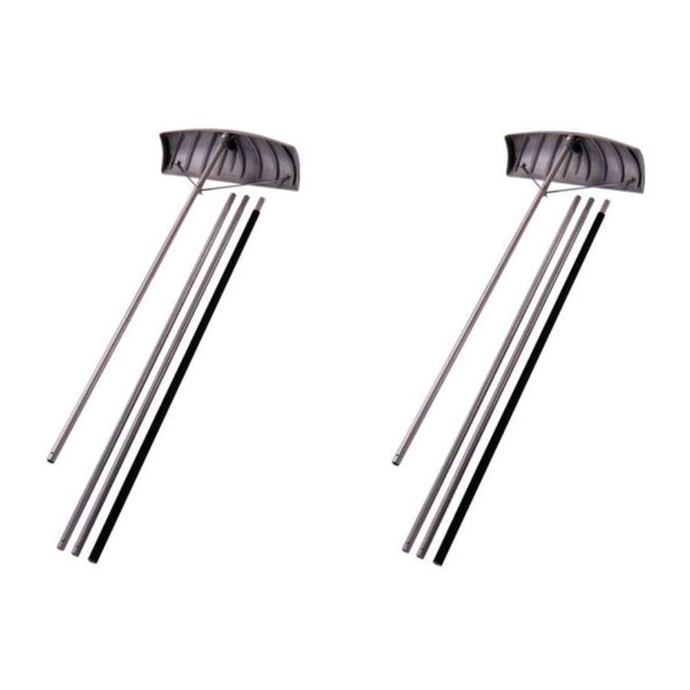 Suncast Snow Removal Shovel Roof Rake 21' Reach with 24" Blade (2 Pack