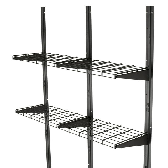 Suncast Storage Shed Metal Wire Shelf Kit with 100 lbs. Capacity, Black