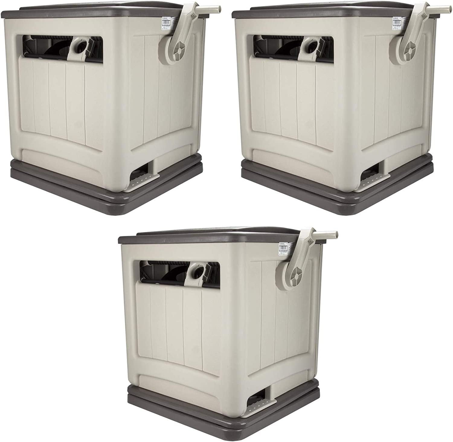 Suncast Swivel Hose Reel Storage Hideaway w/Smart Trak Hose Guide & Bin