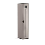 Suncast 72" Resin Outdoor Storage Cabinet with 3 Shelves, Platinum Metallic