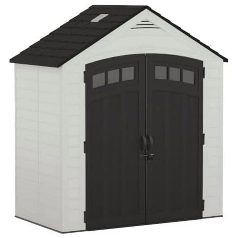 Suncast Vista 187 Cu Ft Storage Shed 7' x 4' Outdoor Patio Box