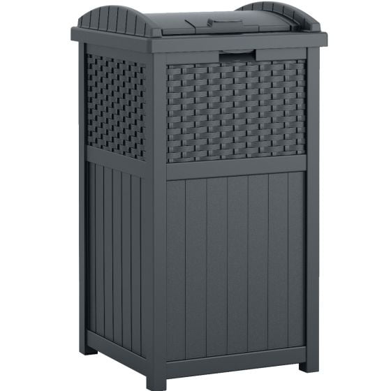 Suncast Wicker Trash Hideaway - Cyberspace