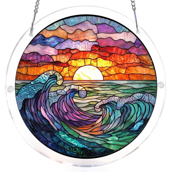 Suncatcher Acrylic Jigsaw Puzzle, 7.4 Inch Window Hanging Sun Catcher, Vibrant UV Printed Suncatchers for Windows Hanging, Home Decor