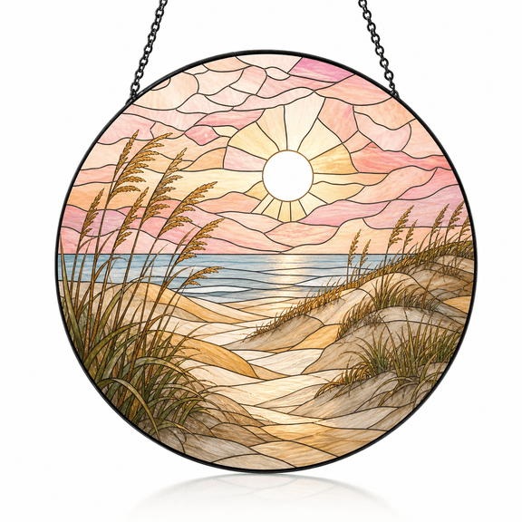 Suncatcher Cape Cod Dune Morning Window Hanging for Coastal Home Gift