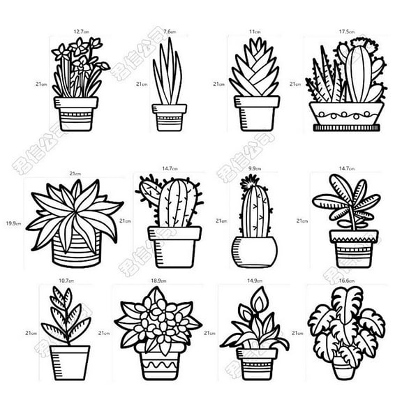 Suncatcher Craft Set for Kids Window Paint Art Painting Plants Pattern 19.9~21x7.6~21cm about 12pcs/set