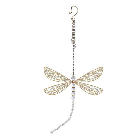 Suncatcher Dragonfly, Small Dragonfly Sun Catcher with Crystals,Rainbow Maker Pend I6M1