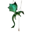 thumbnail image 1 of Suncatcher Green Dragon Stained Glass Hanging Whimsical Gothic Window Decor Wall Art for Home Decor Housewarming Gift, 1 of 8