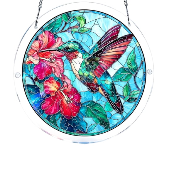 Suncatcher Puzzle DIY Window Hanging, Colorful Light Casting Art for Home & Garden Decor, Best Gift for Women Mom Friends, Rainbow Maker for Sunny Windows, 7.4 in
