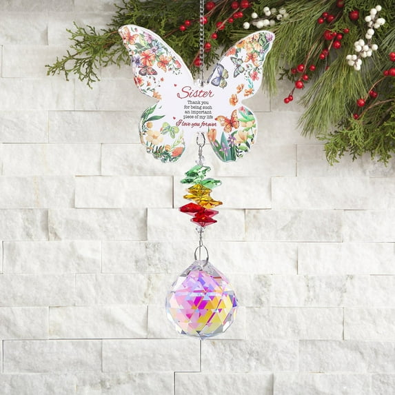 Suncatcher for Mom and Sister Glass Art Hanging Ornament A Meaningful Forever of and Appreciation