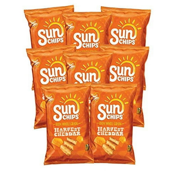 Sunchips Harvest Cheddar Multigrain Snack, 1.5 ounce bag (Pack of 8)