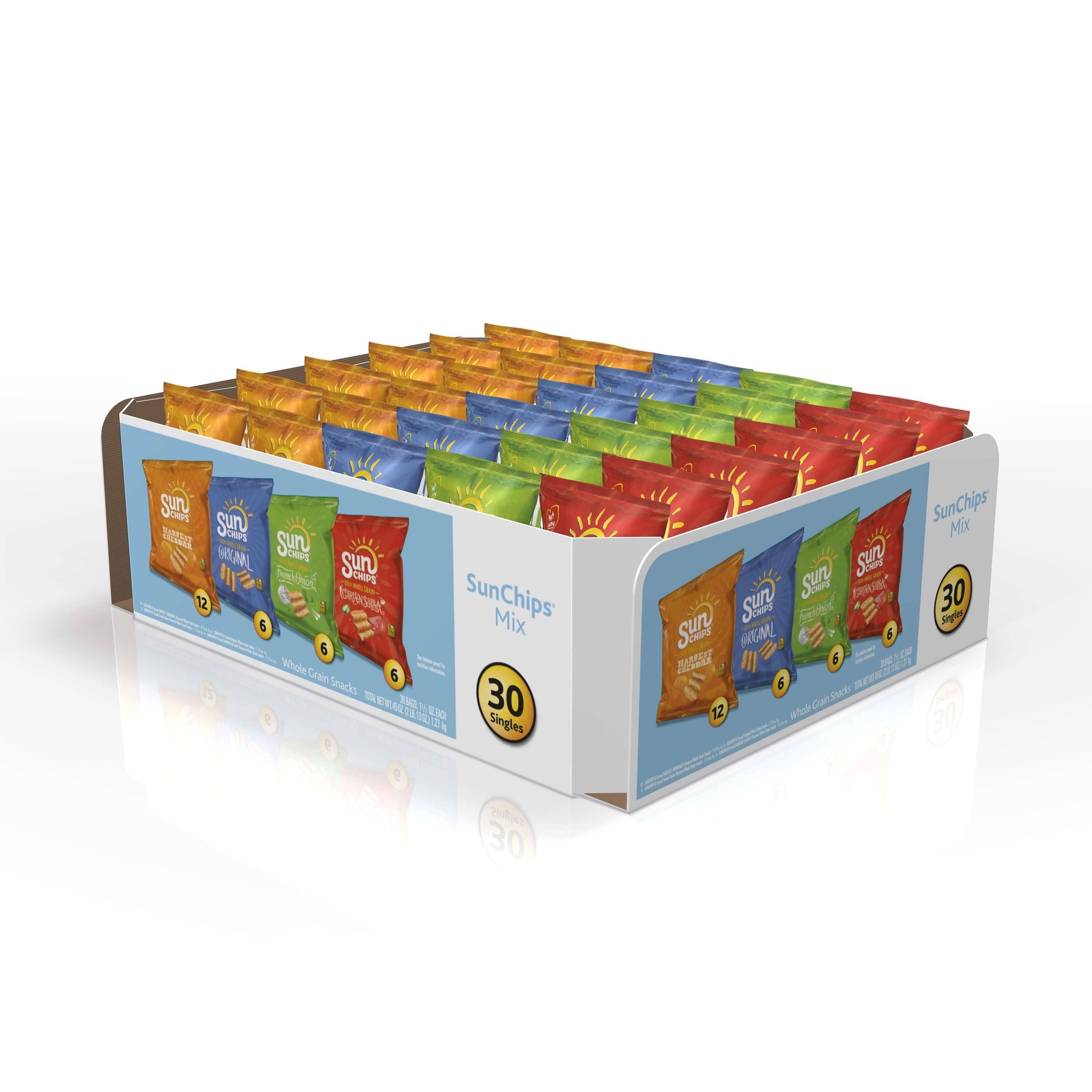 Sunchips Mix Variety Pack Whole Grain Chips 30 Pk.