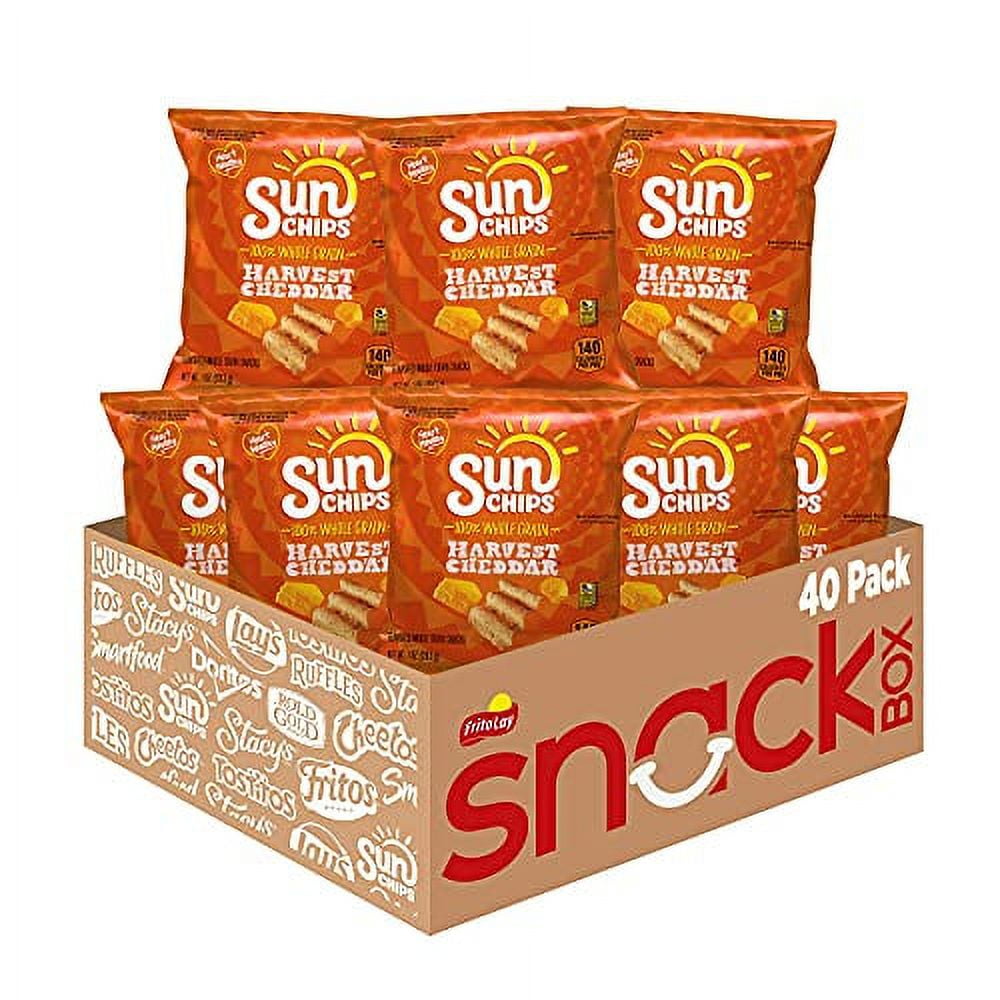 SunChips Multigrain Snacks, Harvest DNF2&nbsp;Cheddar, 1 Ounce (Pack of 40)