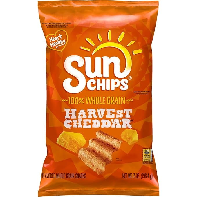 Sunchips Multigrain Snacks Harvest Cheddar, 7 Oz ( Pack of 2 )